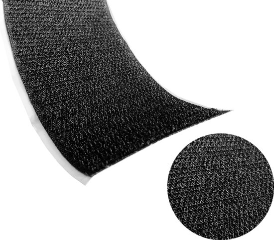 Velcro Noir auto-agrippante au mètre