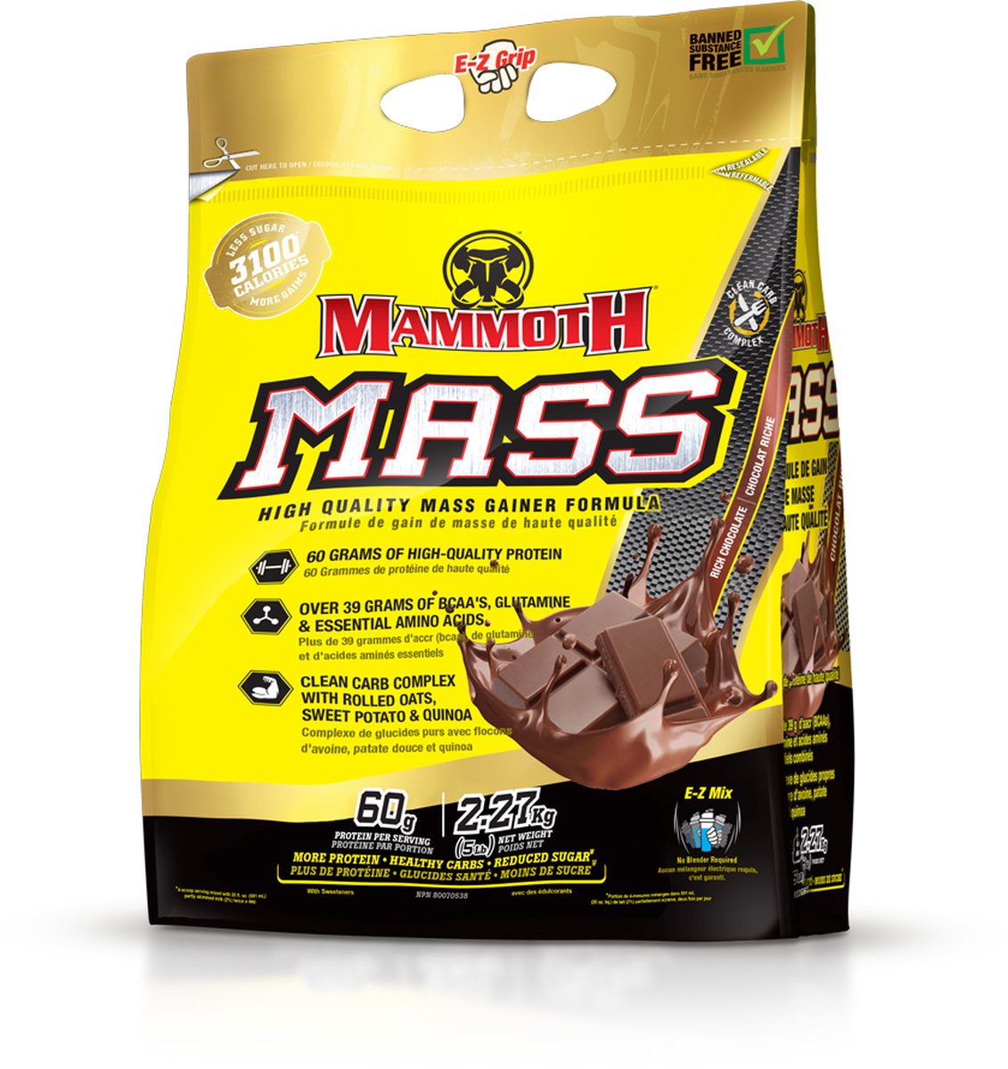 Goedkoopste Interactive Nutrition Mammoth Mass 2500 - Chocolade - Weight Gainer / Mass Gainer - 2270 gram (7 shakes