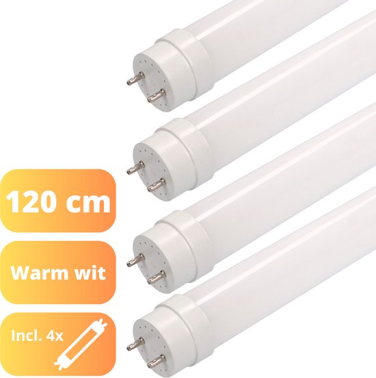 EasySave LED TL Buizen 120 cm - T8 fitting - Warm wit licht - Gaat tot 15 jaar mee - 1850 lm - 4PACK