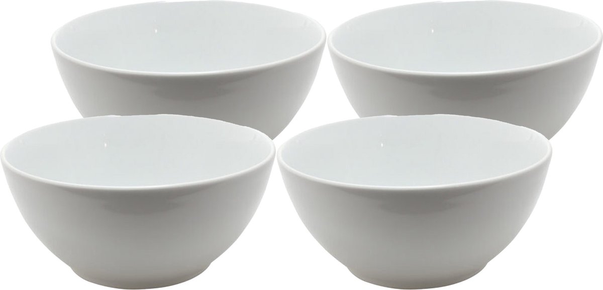 Moritz & Moritz SOLID 4 x kleine schaaltjes - 300 ml - dipschaaltjes van aardewerk voor dessert, snack, soep, salade, ijs, tapas en antipasti