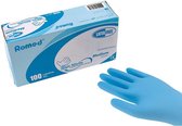 Romed nitril handschoenen blauw (premium) 100 stuks M Romed - Blauw - Nitril - Poedervrij en latexvrij