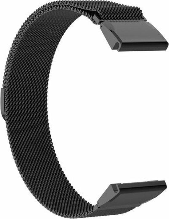 By Qubix Bracelet milanais - Zwart - Garmin Forerunner 745 - 935 - 945 - 955 - 965