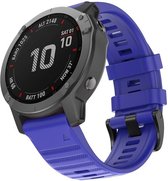 By Qubix - 26mm Quickfit - Siliconen bandje - Kobalt blauw - Garmin Quatix 7X - 6X & Tactix 7 (pro) - Garmin bandje