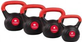 Toorx Fitness PVC Kettlebell Set - 4x kettlebells - Total 20 kg - Poids - 2 à 8 kg - Musculation - Rouge - Zwart