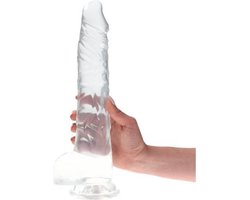 Transparante XXL Dildo - 32.5 cm - Met Zuignap - Grote Dildo