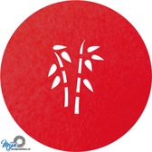 Bamboo vilt onderzetter - Rood - 6 stuks - 10 x 10 cm - Tafeldecoratie - Glas onderzetter - Valentijn - Cadeau - Woondecoratie - Tafelbescherming - Onderzetters voor glazen - Keukenbenodigdheden - Woonaccessoires - Tafelaccessoires