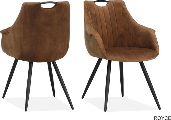 MX Sofa Eetkamer stoel Royce | kleur: Cognac