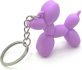 Sleutelhanger ballon hond Light Purple Licht Paars ballonhondje hondje