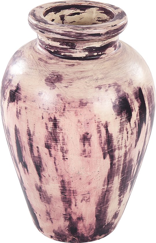 Beliani AMATHUS - Vase décoratif - Violet - Terre cuite