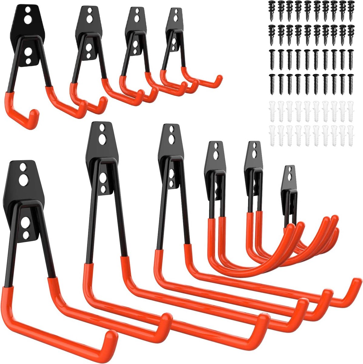 Goedkoopste Bezemhouder Wand / Bezemhouder - Gereedschap houder - Bezem ophangsysteem Multi Wand Houder - Hanging system garden tools - 10 hooks