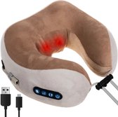 Oreiller cervical YUNICS® avec chaleur - Shiatsu - Oreiller de voyage - Appareil de massage du cou - Rechargeable par USB