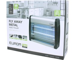 Euromac insectenlamp Fly Away Metal - 50 meter bereik - UV licht - Grijs