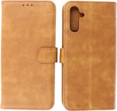 Hoesje Geschikt voor Samsung Galaxy A14 - Book Case Telefoonhoesje - Kaarthouder Portemonnee Hoesje - Wallet Cases - Bruin