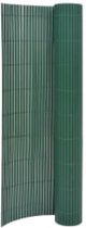 vidaXL - Tuinafscheiding - dubbelzijdig - 90x400 - cm - groen