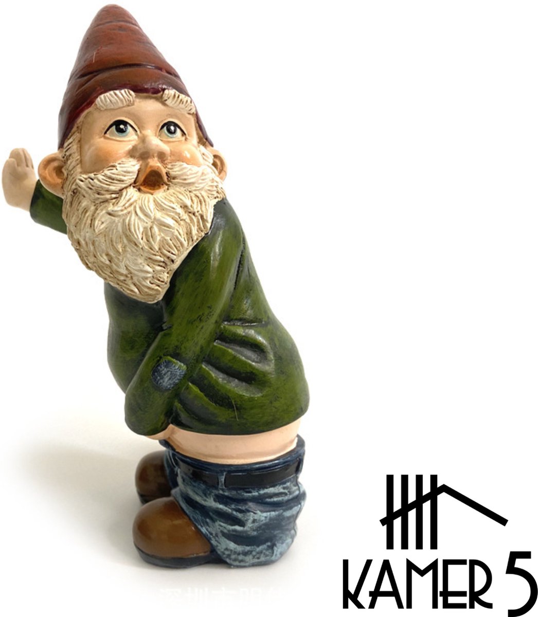 Dronken Tuinkabouter - de Wildplasser - Klein 10 cm