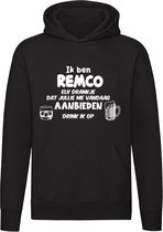 Ik ben Remco, elk drankje dat jullie me vandaag aanbieden drink ik op | jarig | verjaardag | vrijgezellenfeest | cadeau | kado | Unisex | Trui | Hoodie | Sweater | Capuchon