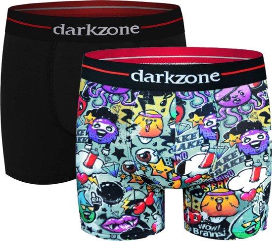 DARKZONE 2 PACK Premium katoen Heren Boxershort maat XL