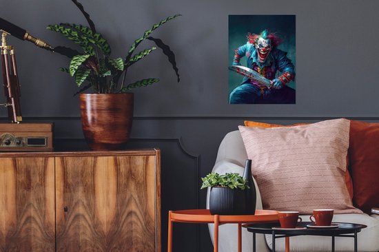 Poster Clown - Horror - Mes - Kleding - Portret - 30x40 cm