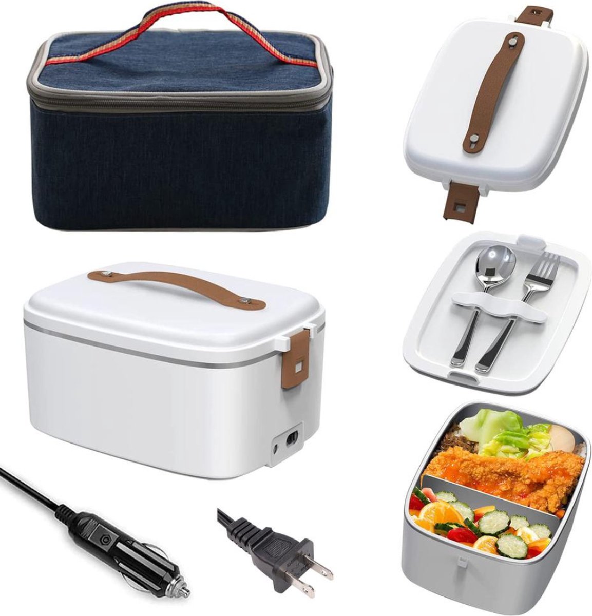 GoodGear Elektrische Lunchbox - Inclusief Bestek En Geïsoleerde Tas - Met  Aansluiting... | bol.