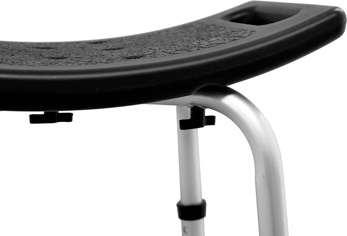 Douchekruk voor senioren Stabiele badkamerkruk voor douche Zwarte