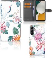Telefoonhoesje Geschikt voor Samsung Galaxy A34 Wallet Bookcase Bird Flowers