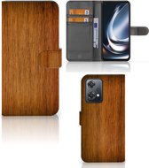 Telefoonhoesje OnePlus Nord CE 2 Lite Wallet Book Case Donker Hout