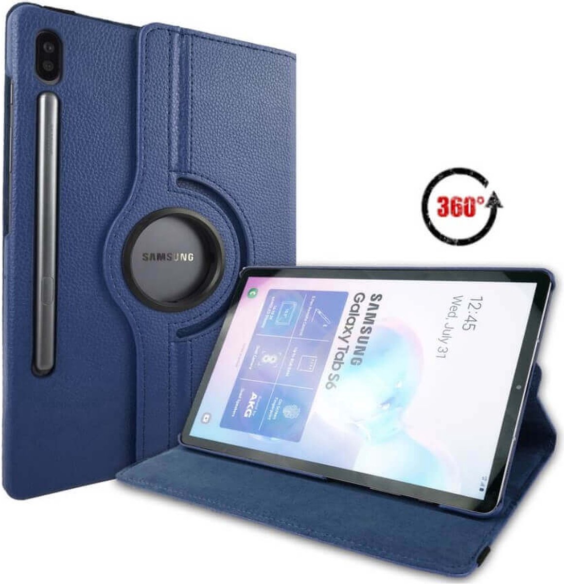 Cityhoesje – 360° Draaibaar Bookcase geschikt voor Samsung Tab S6 10,4 inch (SM-T860 / SM-T865)