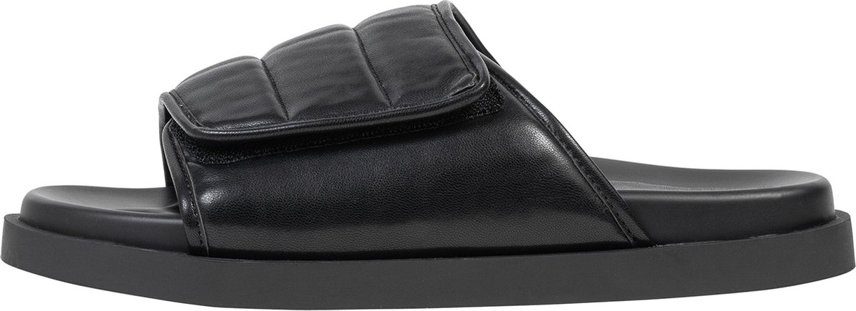 Romika Covered Footbed Quilted Upper Velcro Slide Men ZWART - Maat 42