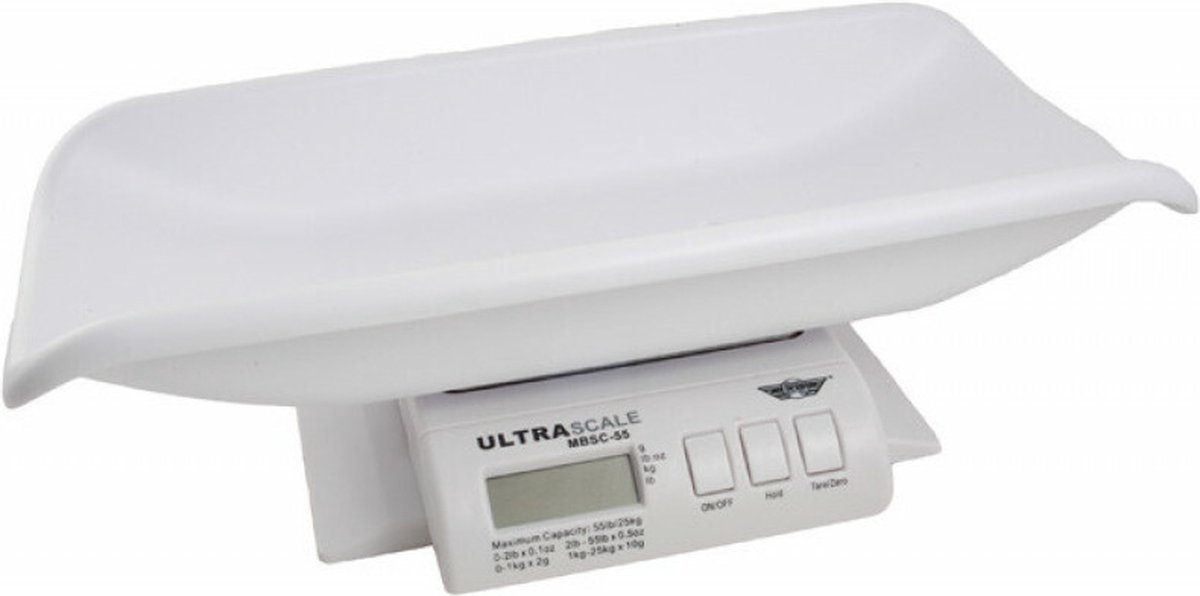 My Weigh ULTRA BABYSCALE - Weegschaal - Babyweegschaal - Digitaal - Van 1 tot 10 kg - Wit
