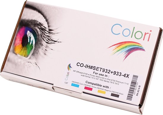 Cartucce Per HP 6100 6700 7610 Confezione 4