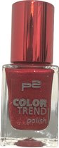 P2 Cosmetics EU Color Trend Nagellak 010 Red Glitter 10ml rood glittertjes