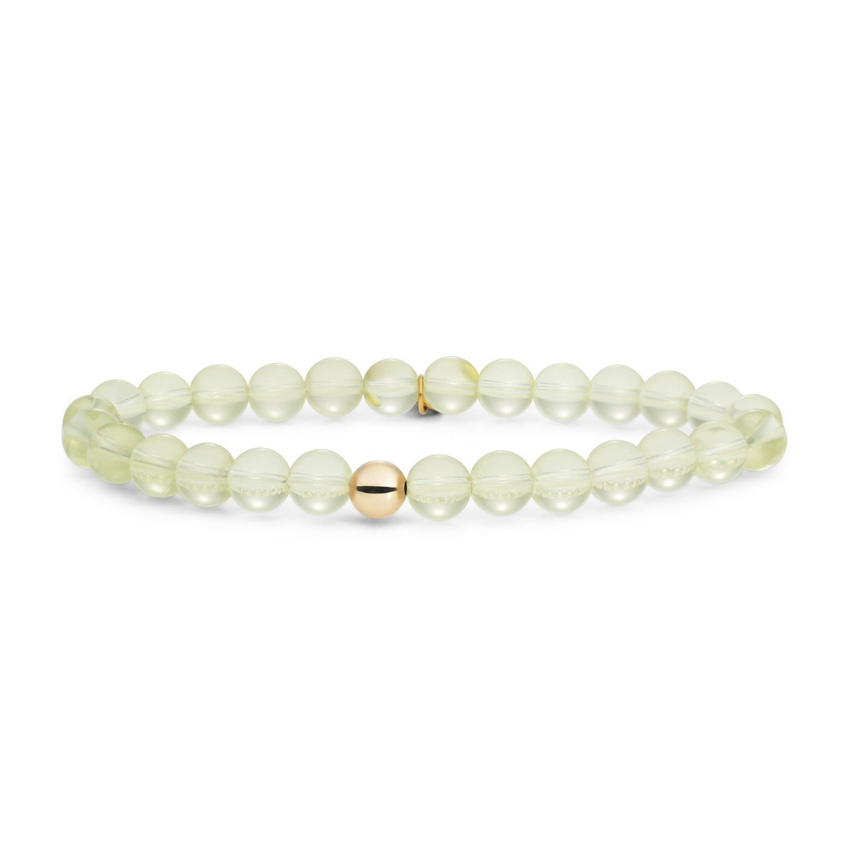 Sparkling Jewels Armband | Lemon Quartz Saturn large - Gold 6mm