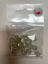 Perles de verre - Crackle Perles - 20 pièces - 8mm - Transparent / Transparent