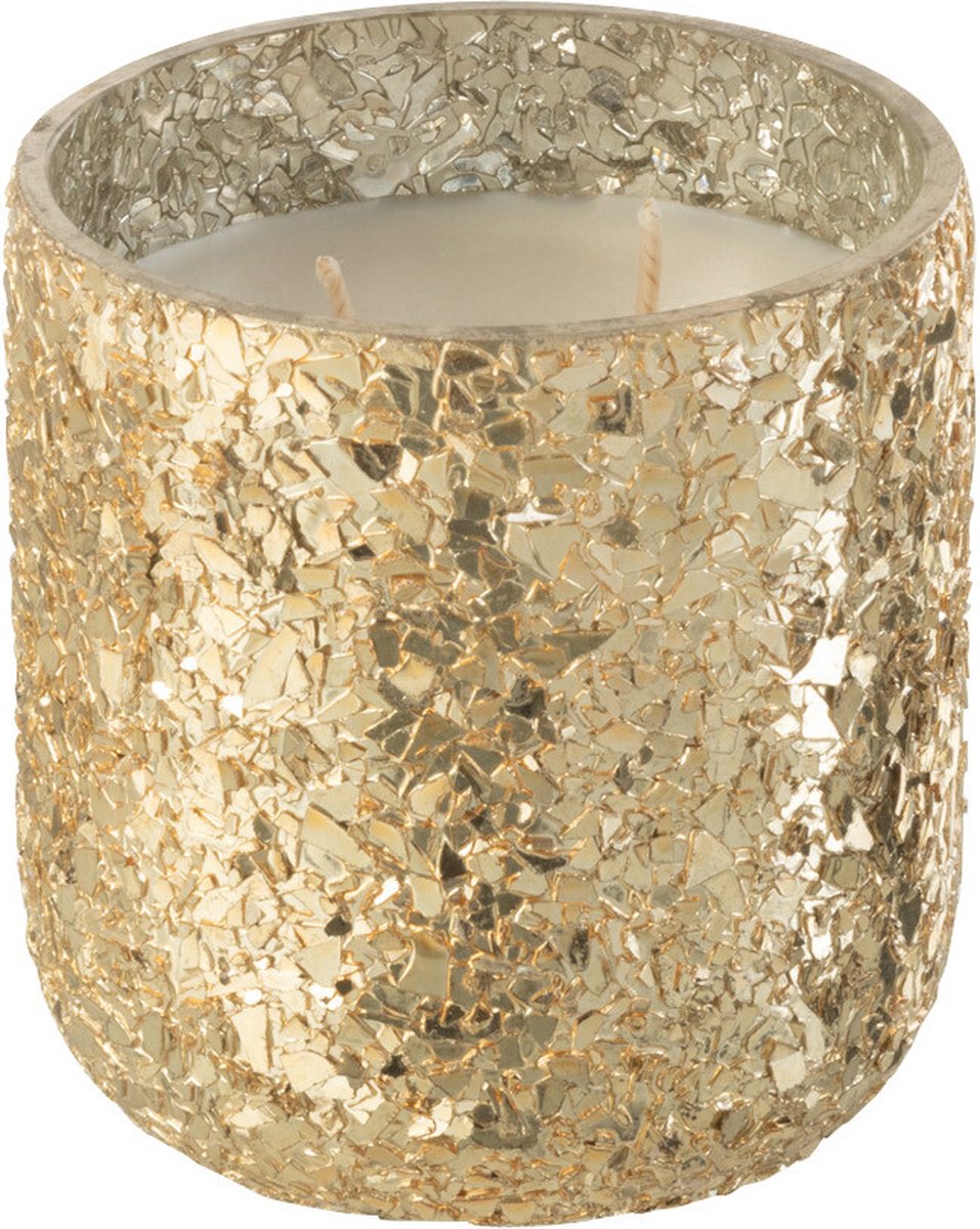 J-Line geurkaars Luxuria - Vanilla Escape - glas - goud - small - 40U