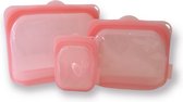Sillybag - Herbruikbaar Boterhamzakje - Multipack - Roze