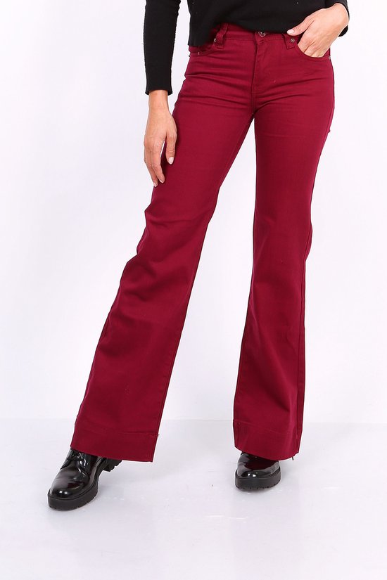 Burgundy broek van toxic - maat L