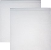 Santex Tafelkleed op rol - 2x - non woven polyester - wit - 120 cm x 10 m