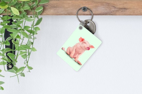 Porte-clés - Cochon - Rose - Prise - Animaux - Cadeaux - Plastique