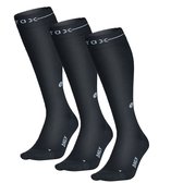 STOX Energy Socks - 3 Pack Everyday sokken voor Mannen - Premium Compressiesokken - Kleur: Donkergrijs/Wit - Maat: Medium - 3 Paar - Voordeel