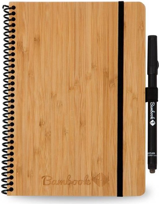 Bambook Classic uitwisbaar notitieboek - Hardcover - A5 - Pagina's: Blanco & Gelinieerd - Duurzaam, herbruikbaar whiteboard schrift - Met 1 gratis stift - Bambook