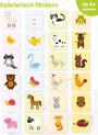 Afbeelding van het spelletje Leuke memory van 2 - met 48 stevige dierenmotief memory cards. Prachtig kinderspeelgoed vanaf 2 jaar. Cadeaus voor 2 jaar en oudere kinderen