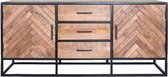 Dressoir Rune Visgraat - Bruin Mangohout - 170 cm