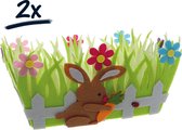 2x paniers de Pâques (20x15x12) cm décoration de table décoration de table chocolat lapin de Pâques décoration de Pâques