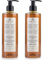 PRIJA - shampooing/gel douche liquide, ginseng, 2x 380 ml