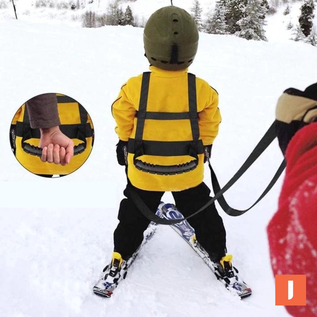 GLODI GOODS® Harnais de ski enfant avec poignée et cordon avec sac de  rangement –