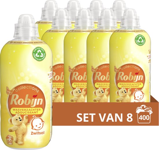 Robijn Zwitsal Geur Wasverzachter - 8 x 50 wasbeurten - Voordeelverpakking