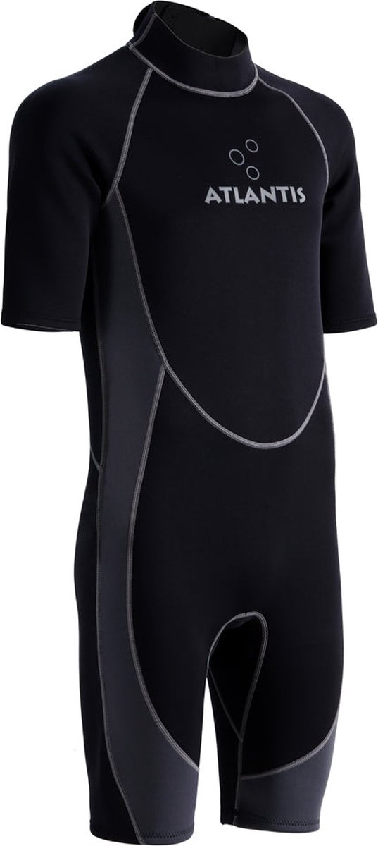 Atlantis 2mm Adventure Shorty - Wetsuit - Heren - Zwart/Grijs - XXL