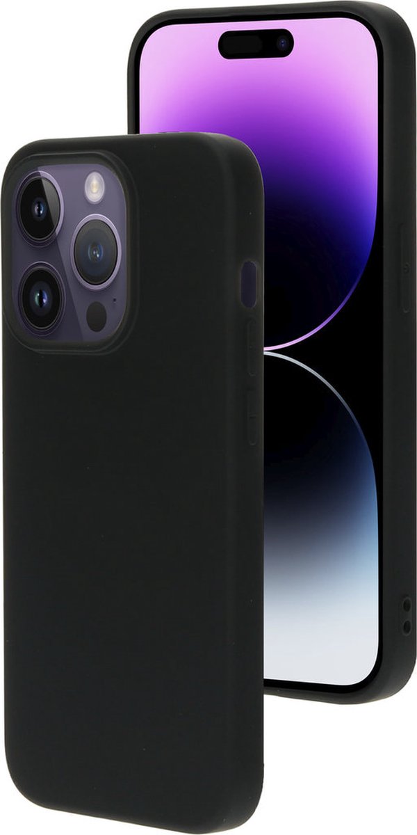 Mobiparts hoesje geschikt voor de Apple iPhone 14 Pro - Siliconen - Zwart