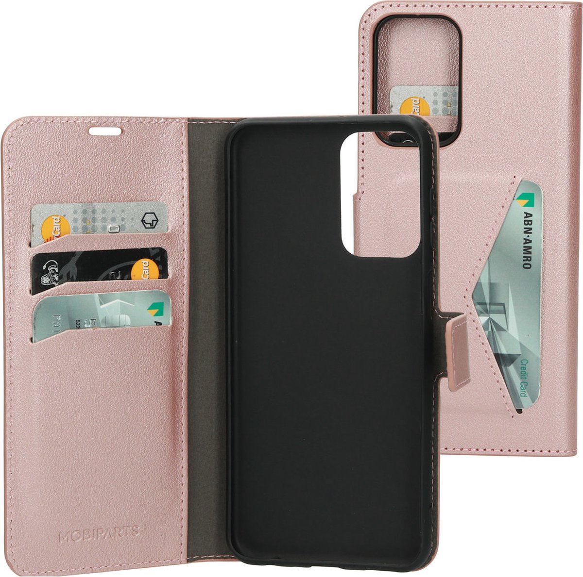 Samsung Galaxy A23 Hoesje - Premium Wallet/Boekhoesje - Eco Leer - Magneet Sluiting - Opberg vakken - Roze - Mobiparts