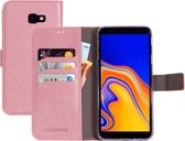 Mobiparts hoesje geschikt voor Samsung Galaxy J4+ (2018) - Saffiano Wallet/Portemonnee hoesje - Magneet Sluiting - 3 Opbergvakken - Roze